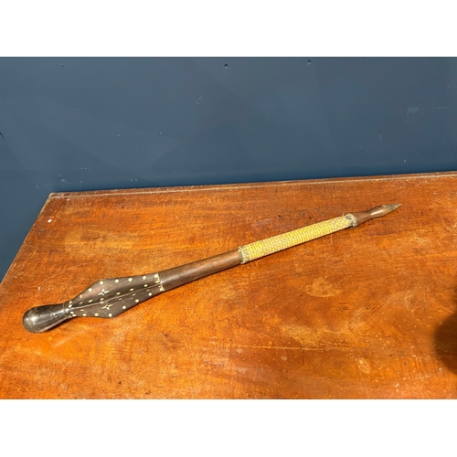191 - 19th C Hardwood Solomon island inlaid club76cm L