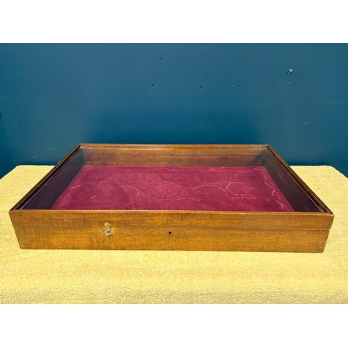 510 - Antique counter top display case63.5cm x 41cm x 10cm
