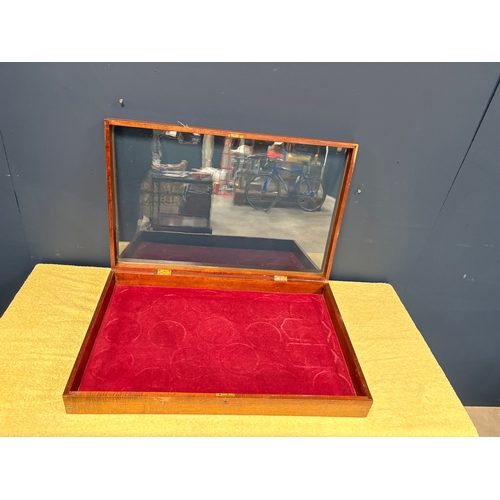 510 - Antique counter top display case63.5cm x 41cm x 10cm