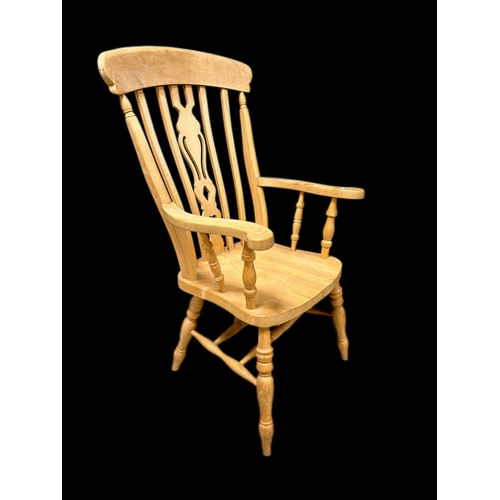 514 - Beech grand father chair