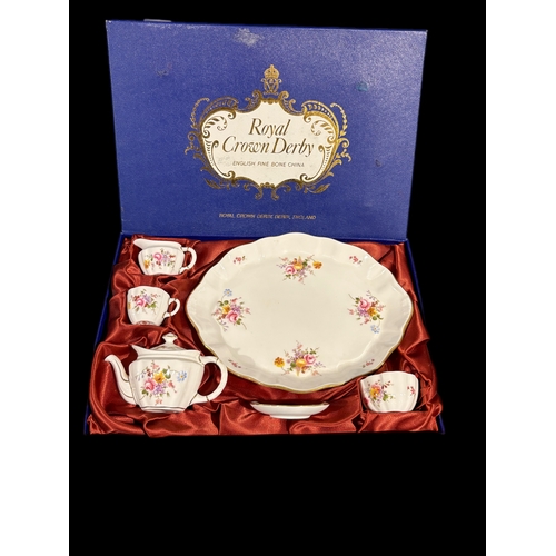 126 - Royal Crown Derby miniature tea set