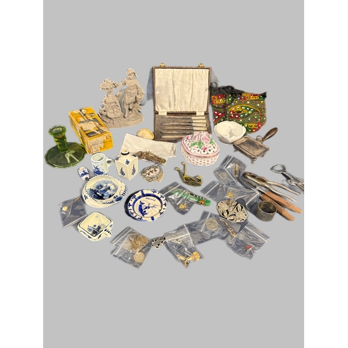 128 - Box of misc china and metalware