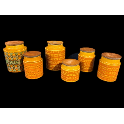 130 - Vintage Hornsea pottery storage jars