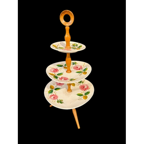 131 - Vintage 3 tier cake stand 71cm H