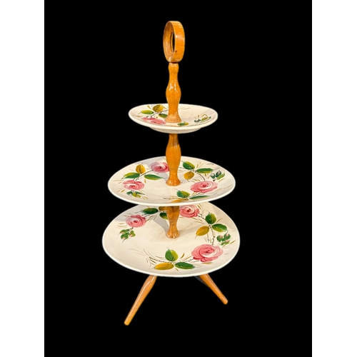 131 - Vintage 3 tier cake stand 71cm H