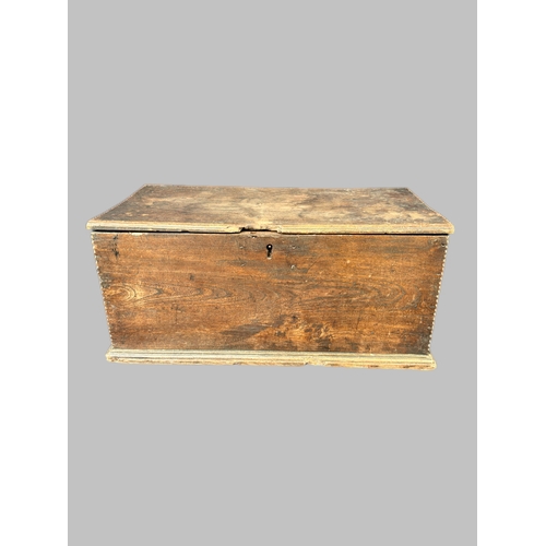517 - Antique elm blanket box 65cm W x 36.5cm D x 28.5cm H