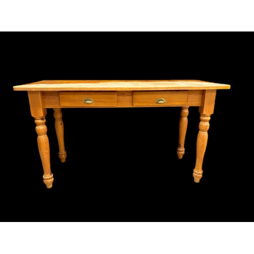 521 - Pine side / prep table with drawers under167cm x 68cm x 94cm H