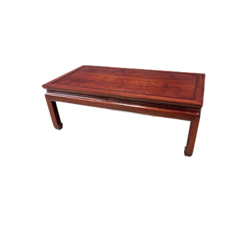 532 - Chinese hardwood coffee table
60cm x 115cm x 40cm H
