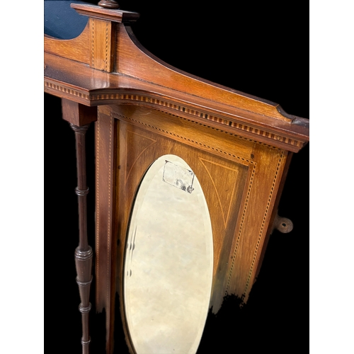 292 - Mahogany bevel edged over mantle mirror 115cm x 10.5cm x 79cm