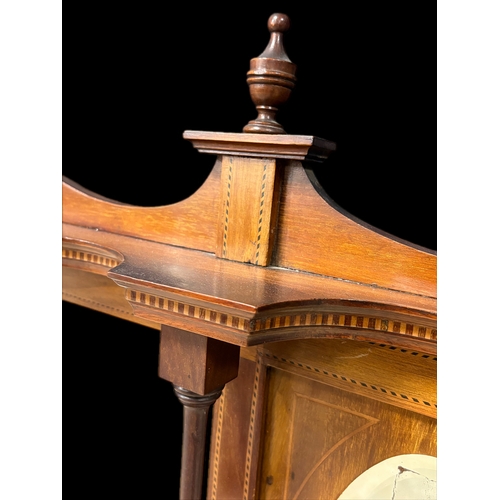 292 - Mahogany bevel edged over mantle mirror 115cm x 10.5cm x 79cm