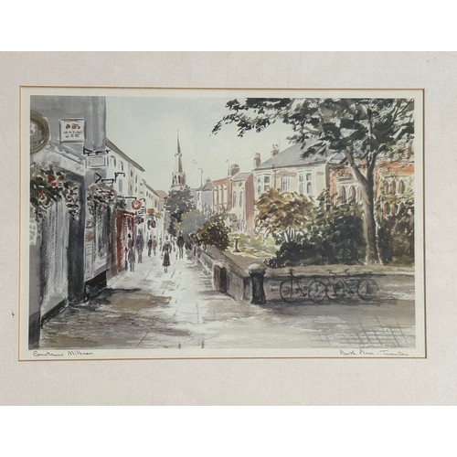 213 - 3 framed prints of Taunton, French Weir, Town Bridge and Bath Place, all signed Constance Milburn