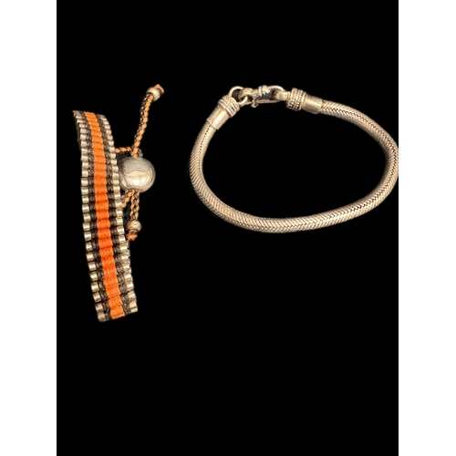 7 - 2 silver bracelets, Links of London Etc
