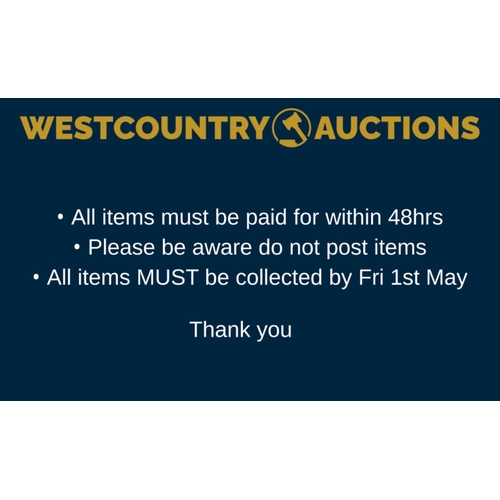 0 - 
Please ensure all items are paid for within 48hrs and collected by the 1st of May
We are unable pos... 