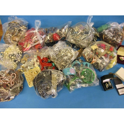 197 - A very large quantity of vintage, retro and collectable costume jewellery