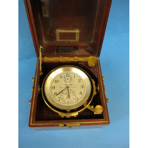 208 - A 1941 Hamilton watch Co Ministry of defence marine chronometer