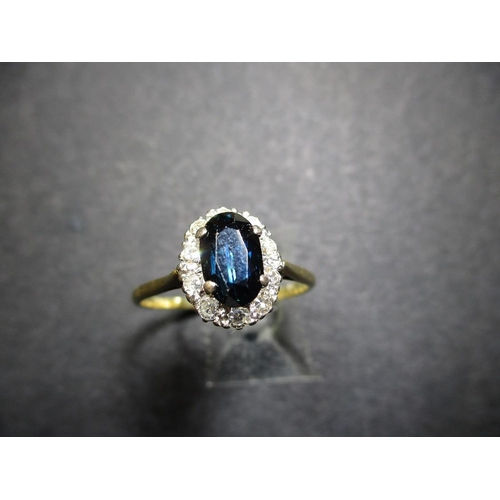 3 - An early 20th century 18ct gold diamond and sapphire cocktail ring, approx ring size U