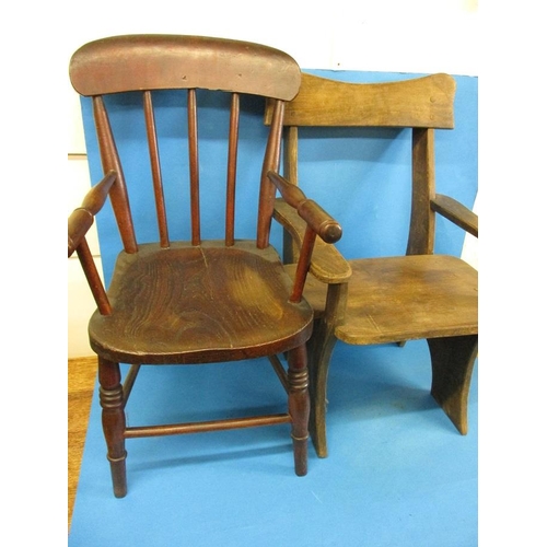 382 - Two vintage childrens chairs, both in good useable condition