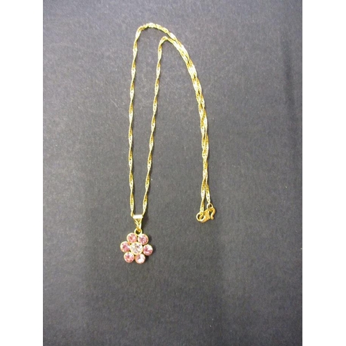 85 - A 22ct yellow gold necklace and pendant, approx. weight 3.4g,