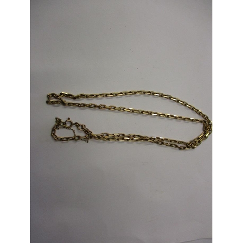 97 - A 9ct gold necklace chain with working clasp and safety chain ,approx. weight 25.3g