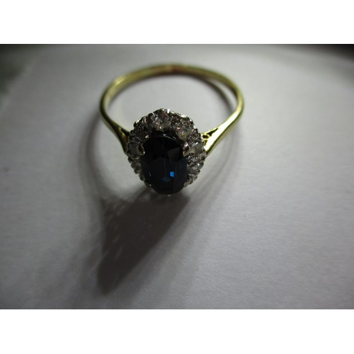 3 - An early 20th century 18ct gold diamond and sapphire cocktail ring, approx ring size U