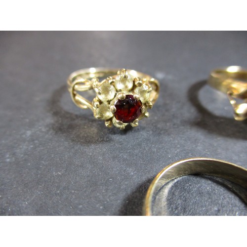 64 - Three vintage gold rings, approx. combined weight 6.7g