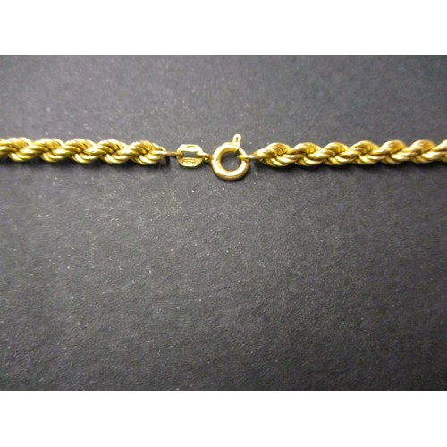 76 - A 9ct gold rope necklace, approx. weight 13.1g