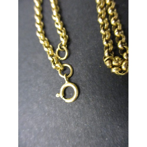 77 - A yellow metal oval chain link necklace marked 9ct, approx. weight 12.7g