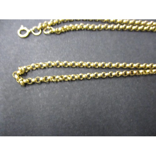 77 - A yellow metal oval chain link necklace marked 9ct, approx. weight 12.7g