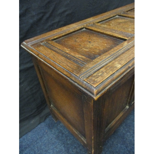 384 - A small oak coffer, approx. size Width67cm Height 40cm Depth31cm