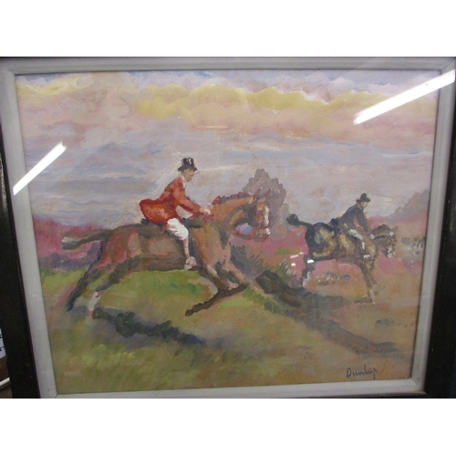 361 - Ronald Ossory Dunlop A.R.A. (b1894)Hunting scene, oil on board signed