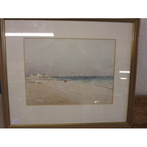 369 - Sidney Stanley, watercolour of a beach scene, signed lower right