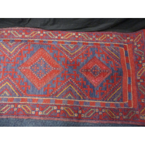 346 - A vintage Turkish hand-woven wool runner, approx. size 264x62cm