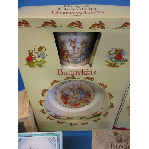 318 - A quantity of childrens ceramics to include Bunnykins, in original boxes.