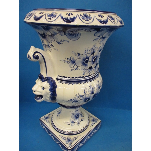 325 - A large ceramic Grecian urn style plant pot and a vase