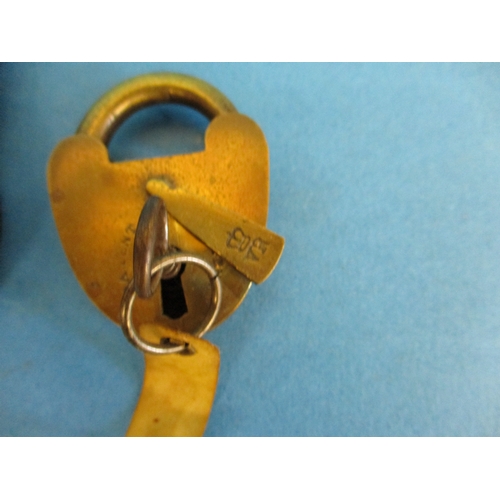 296 - A collection of vintage padlocks, each with a key