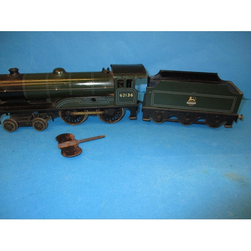 268 - A Bassett Lowke O gauge Prince Charles clockwork 4-4-0 tender locomotive.