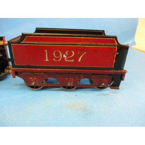 269 - A Bassett Lowke O gauge Duke of York clockwork 4-4-0 tender locomotive