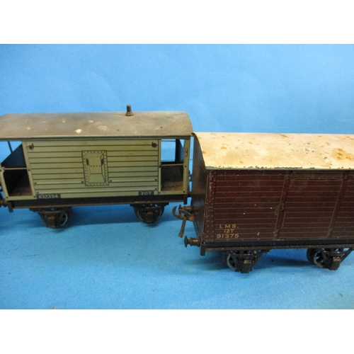 270 - A quantity of Bassett lowke O gauge goods wagons