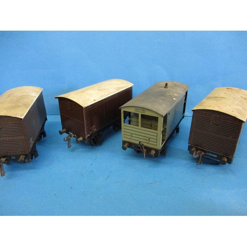 270 - A quantity of Bassett lowke O gauge goods wagons