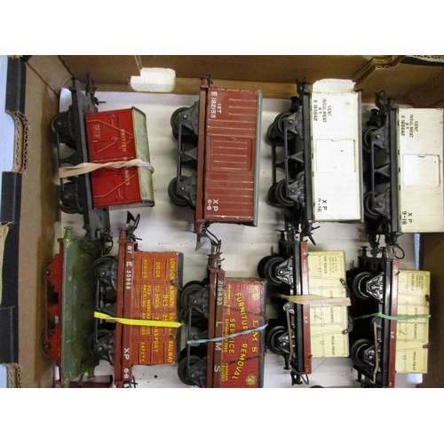 273 - A large quantity of Hornby O gauge goods wagons