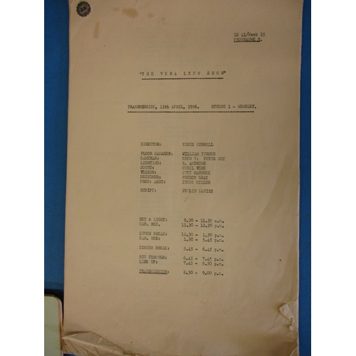 252 - A 1956 Vera Lynn show script with autographs.