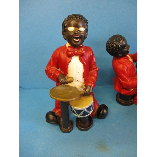 253 - A vintage set of ceramic jazz musicians.