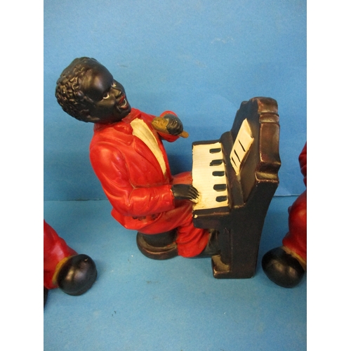 253 - A vintage set of ceramic jazz musicians.