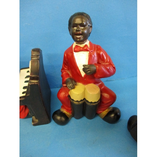 253 - A vintage set of ceramic jazz musicians.