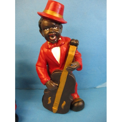 253 - A vintage set of ceramic jazz musicians.