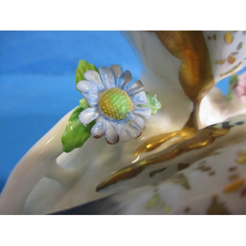 248 - A Vintage Royal Crown Derby snail and a Crown bone china group of Chinese pheasants