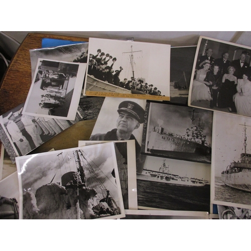 220 - A quantity of original WW2 Royal Navy and other related Press photos