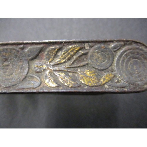 228 - An Asian stabbing sword with decorative handle