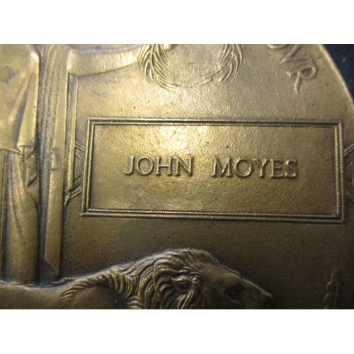 203 - A WWI memorial penny to John Moyes