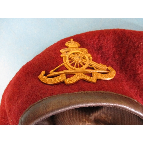 216 - Post WW2 1947 dated Royal Artillery British Airborne beret